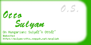 otto sulyan business card